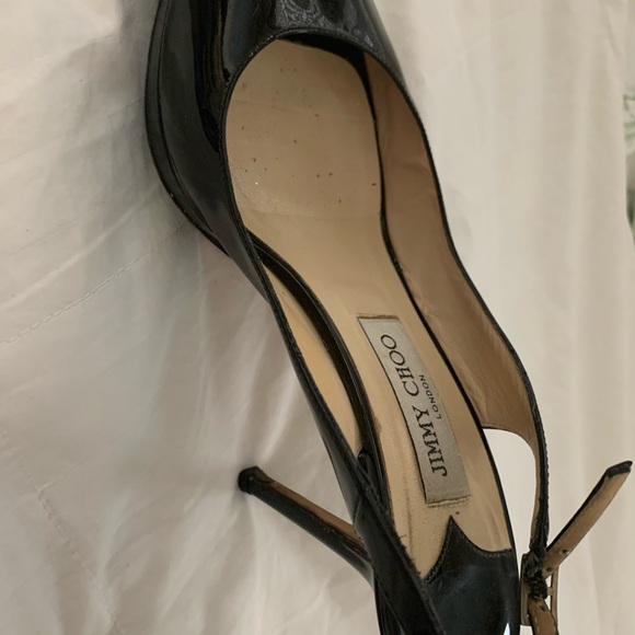 Jimmy Choo Nova patent leather black sling back - Picture 6 of 11